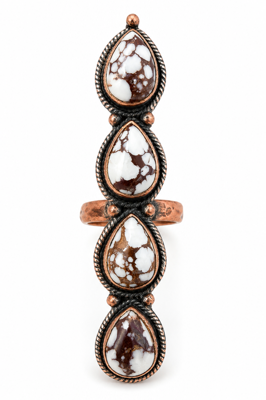 Size 6.25 Wild Horse Jasper Pure Copper & Natural Stone Ring