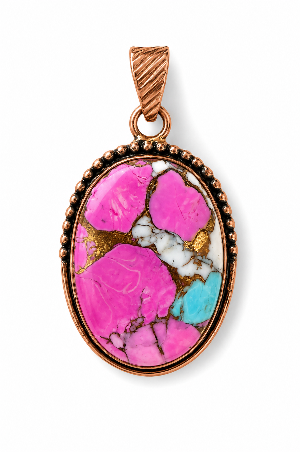 Cotton Candy Kingman Turquoise Pure Copper