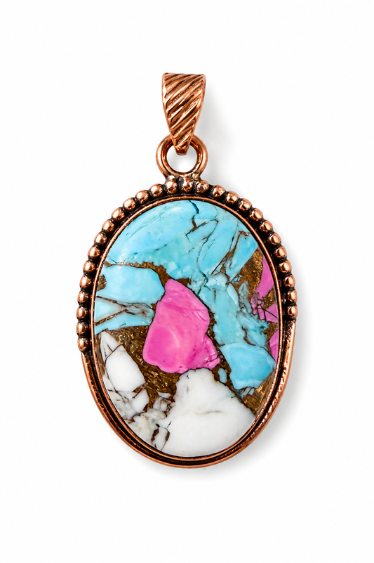 Cotton Candy Kingman Turquoise Pure Copper