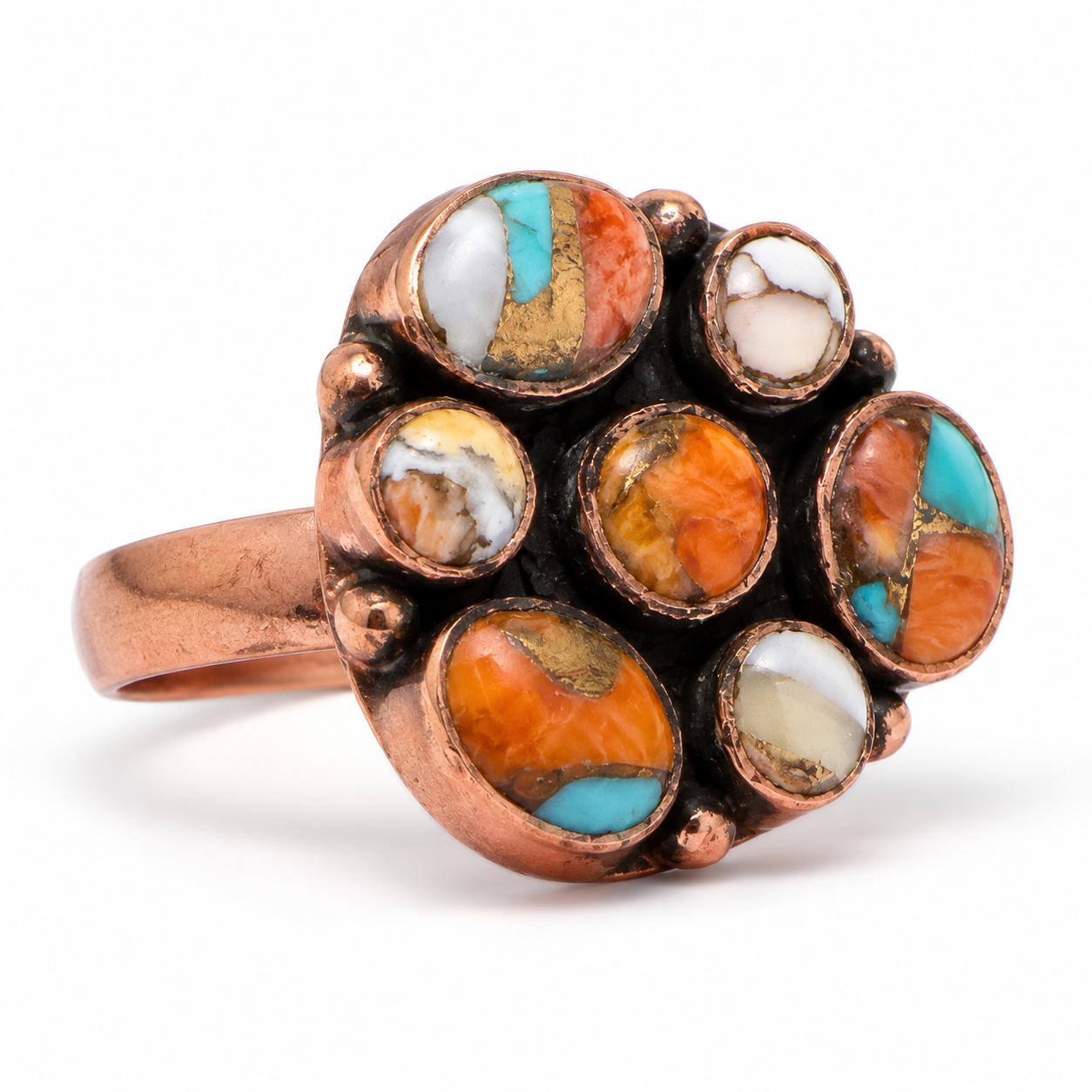 Spiny Oyster Adjustable Pure Copper Ring