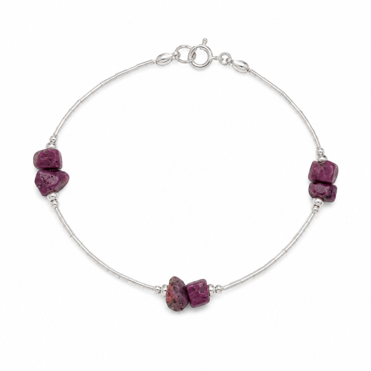 Spiny Purple Shell .925 Sterling Silver Bracelet