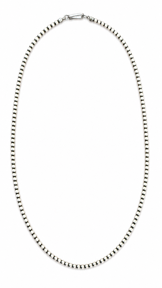 16” 3mm Desert Pearl Beaded Necklace