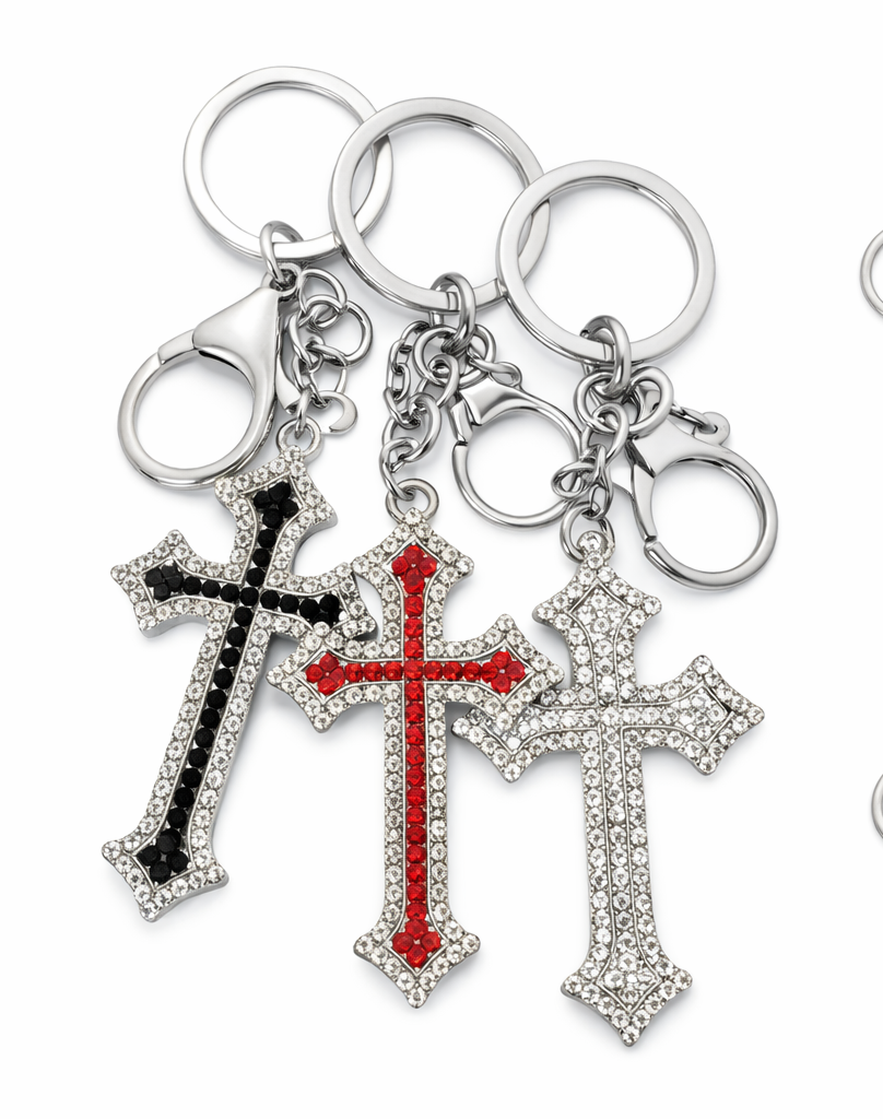 Cross Keychain Purse Bag Charm