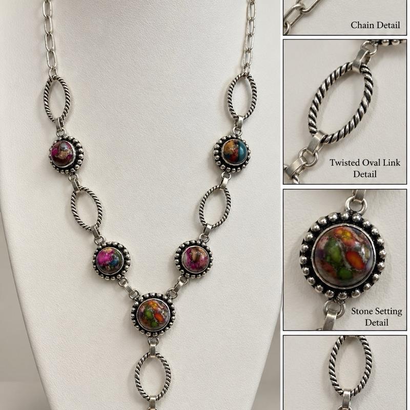 Sterling Overlay / Plated Natural Stone Necklaces