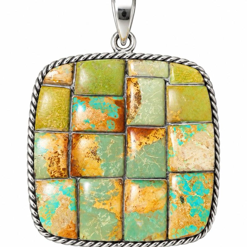 Cobblestones Turquoise .925 Sterling Silver Pendant