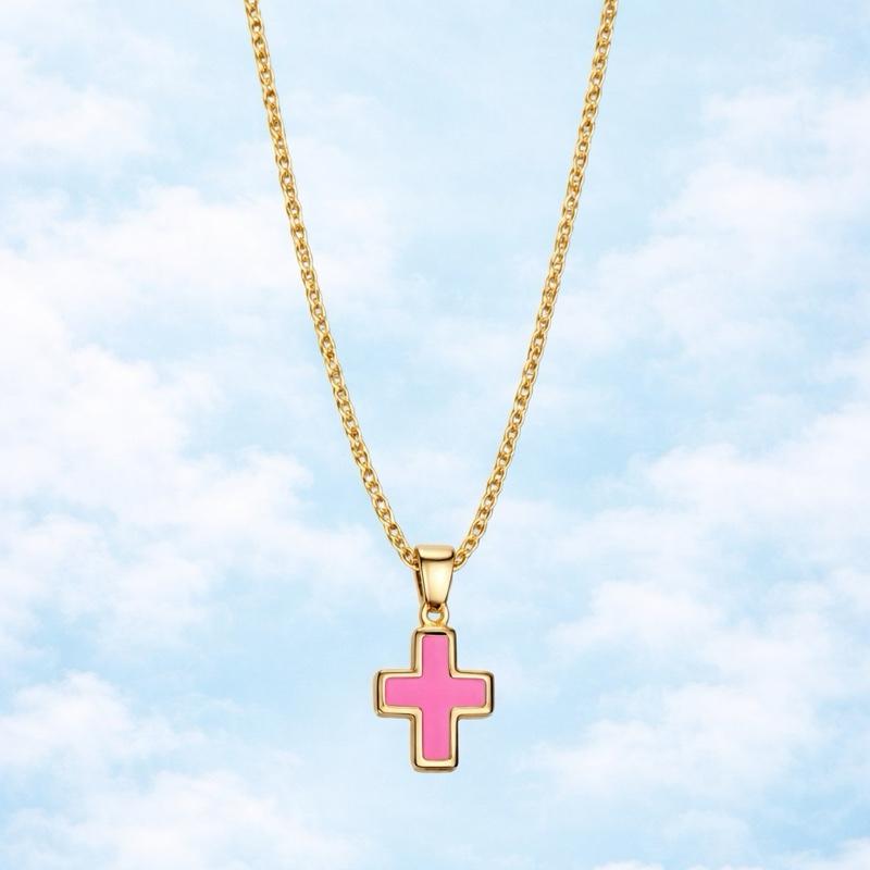 18-20" Stainless Steel Cross Faith Necklace Non Tarnish Waterproof Jeweley