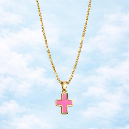 18-20" Stainless Steel Cross Faith Necklace Non Tarnish Waterproof Jeweley