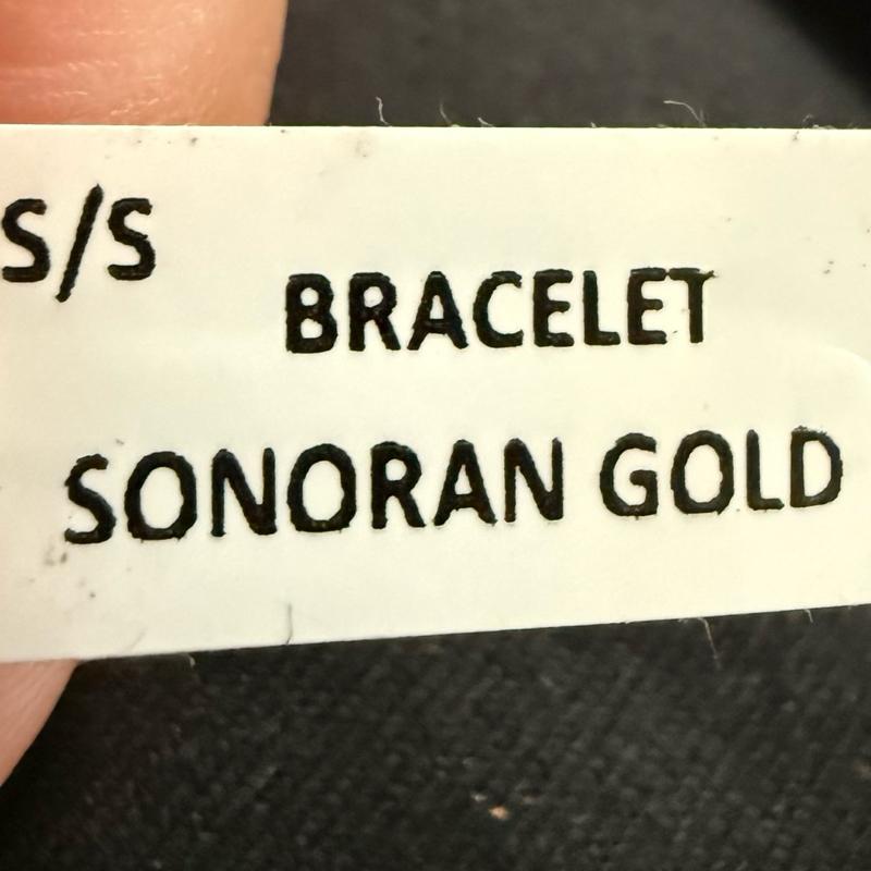 Sonoran Gold Turquoise With .925 Sterling Silver Desert Pearls Stretchy Band Bracelet