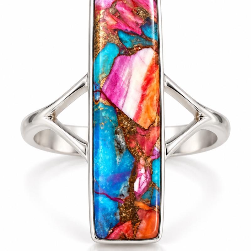 Size 10 Pink Dahlia .925 Solid Stearling Silver Ring