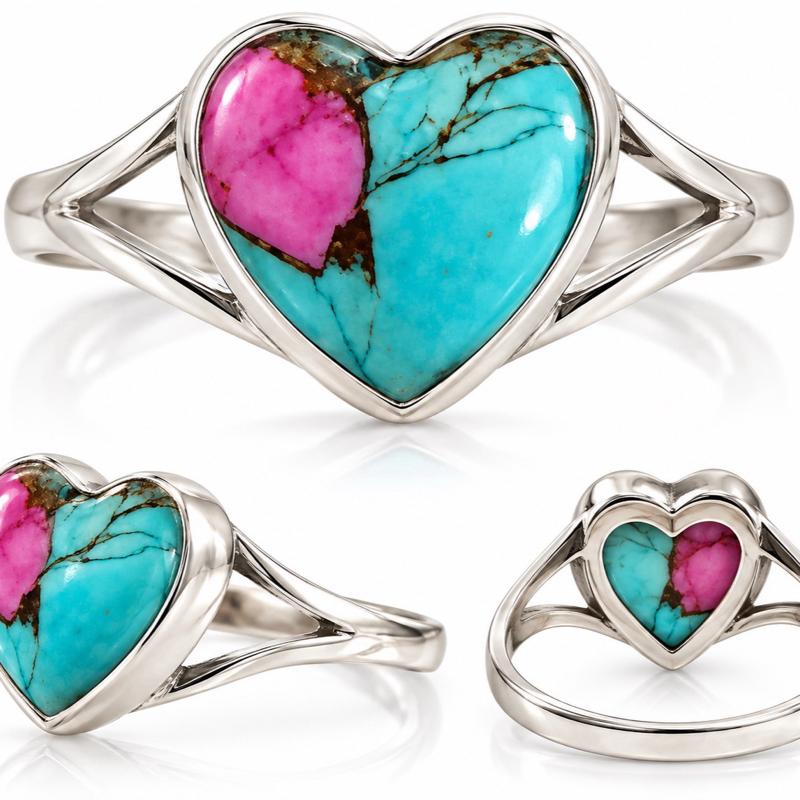 Size 6 Cotton Candy .925 Sterling Silver Ringn