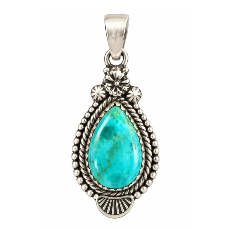 Mojave Turquoise .925 Sterling Silver Pendant