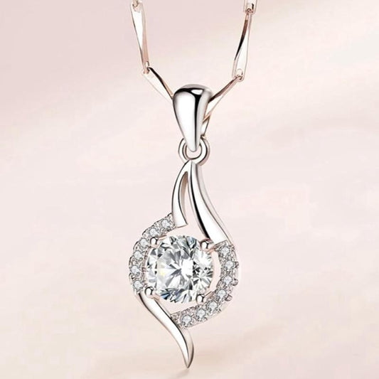 2 Carat 925 Solid Sterling Silver Moissanite Pendant
