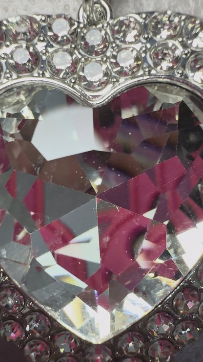 Heart Gem Bag Charm Keychain