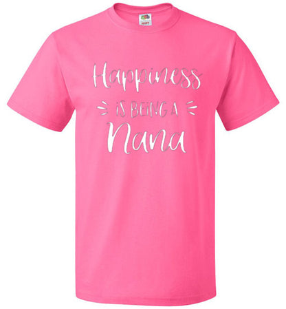 Happiness Is Being A Nana Tee Shirt Top Shirt T-Shirt