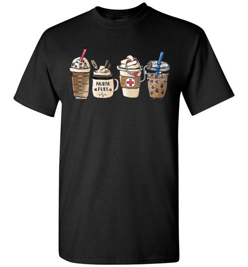 Dog Mom Fall Coffee Latte Frappe Graphic Tee Shirt Top