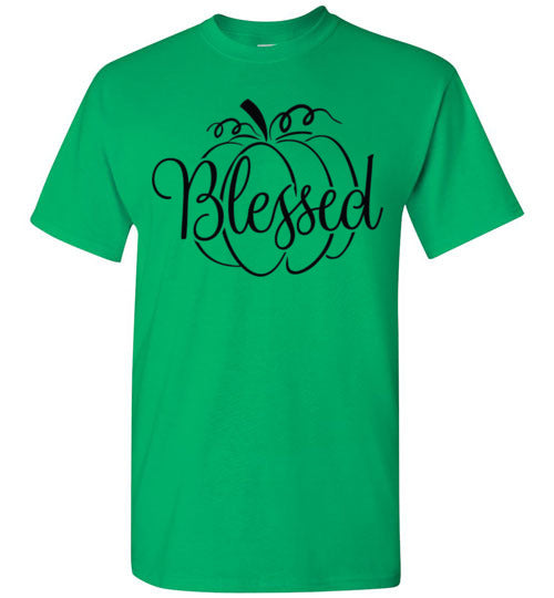 Blessed Pumpkin Fall Graphic Tee Shirt Top T-Shirt