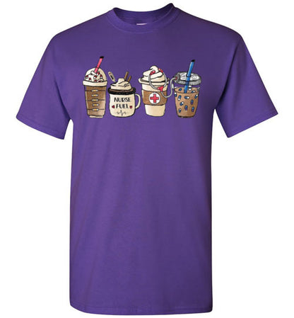 Dog Mom Fall Coffee Latte Frappe Graphic Tee Shirt Top