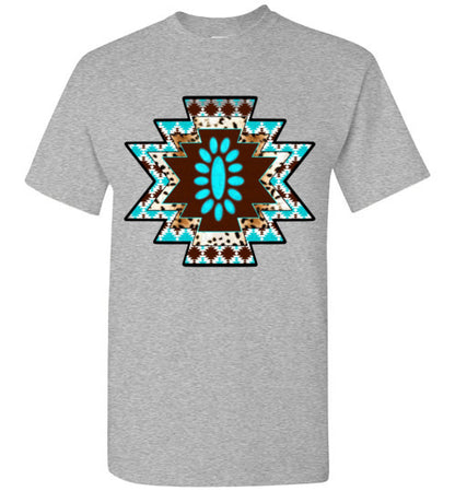 Southwestern Aztec Tee Shirt Graphic Top T-shirt