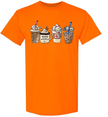 Dog Mom Fall Coffee Latte Frappe Graphic Tee Shirt Top