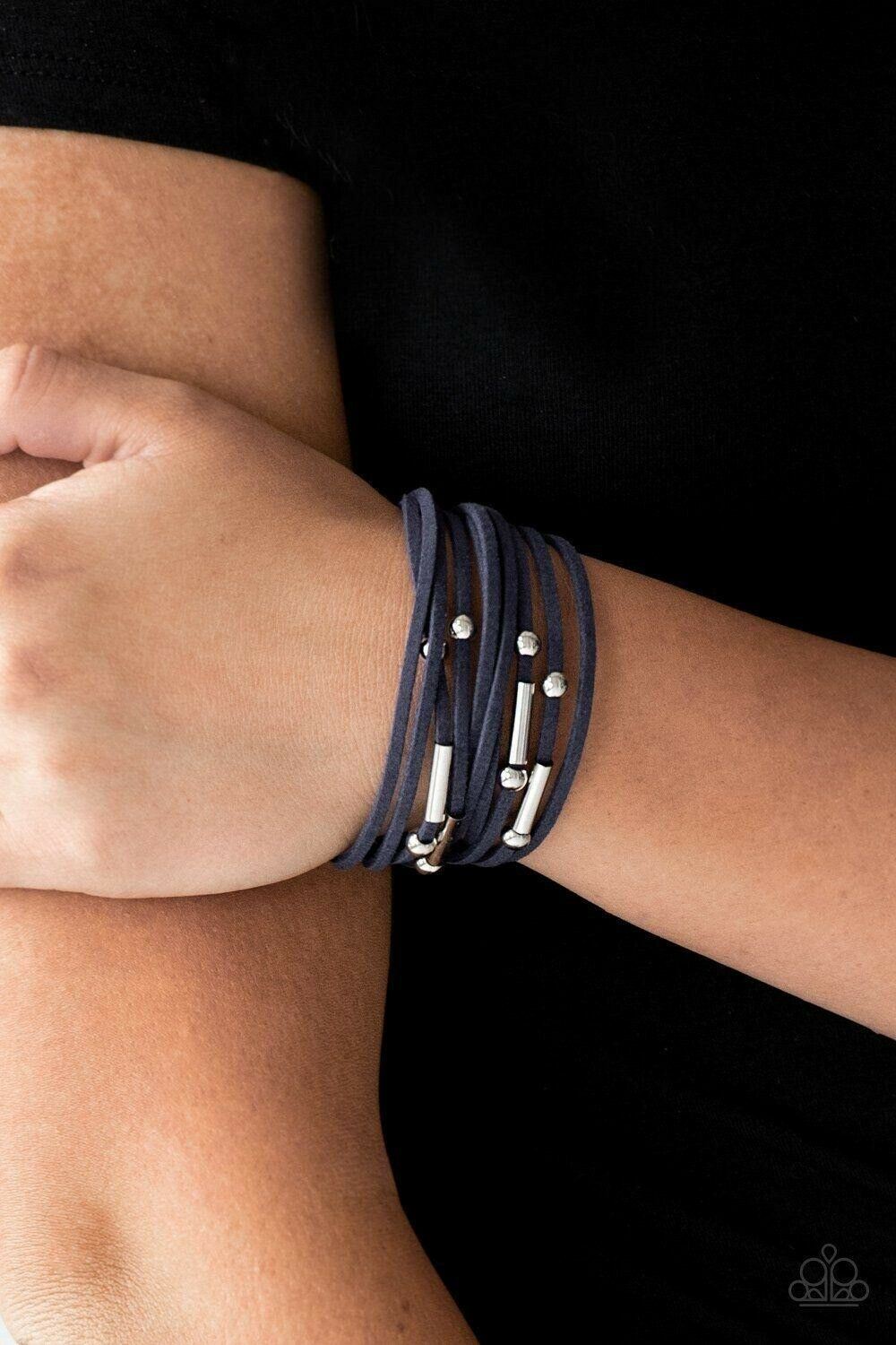 Back To BACKPACKER - Blue Bracelet Paparazzi Jewelry Accessories 3269