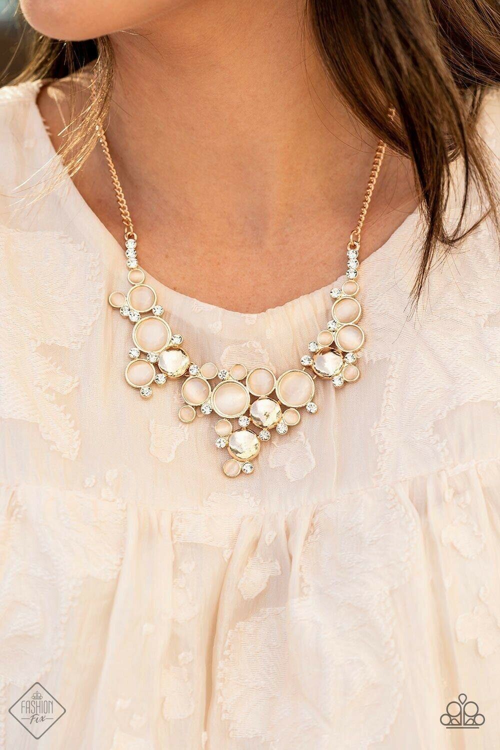 Fairytale Affair - Gold Necklace Fashion Fix June 2021 Fiercely 5th Avenue 4092