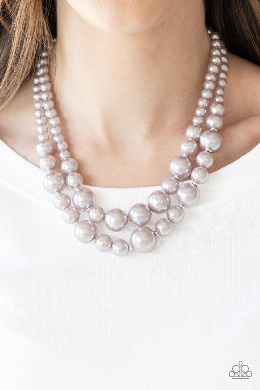 The More The Modest - Silver Necklace Earring Set Paparazzi 1041