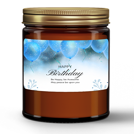 Natural Wax Candle in Amber Jar (9oz)