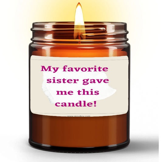 Natural Wax Candle in Amber Jar (9oz)