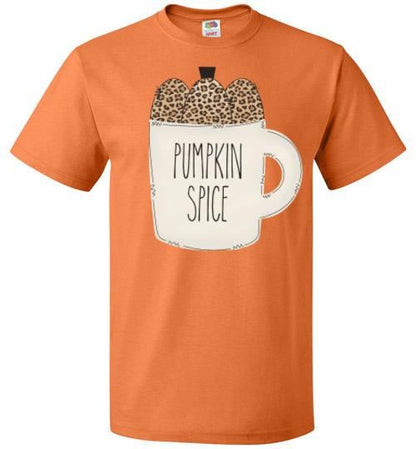Pumpkin Spice Fall Tee Shirt Top T-Shirt Small - 6X