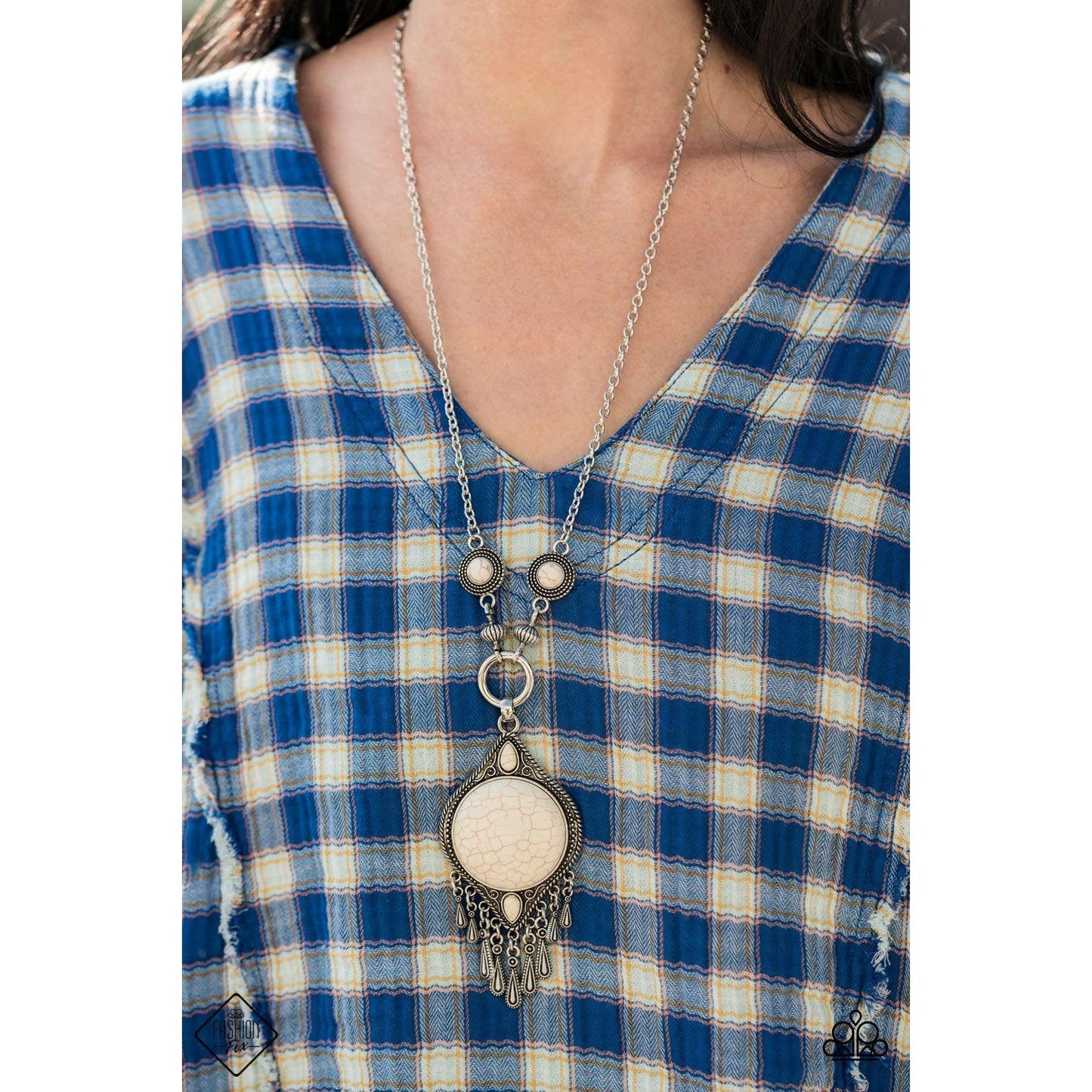 Majestic Mountaineer - White Necklace Fashion Fix