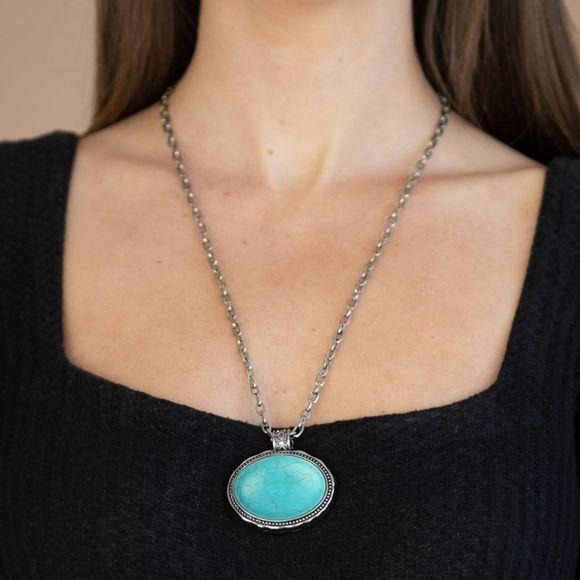 Sedimentary Colors – Blue Necklace Earring Set