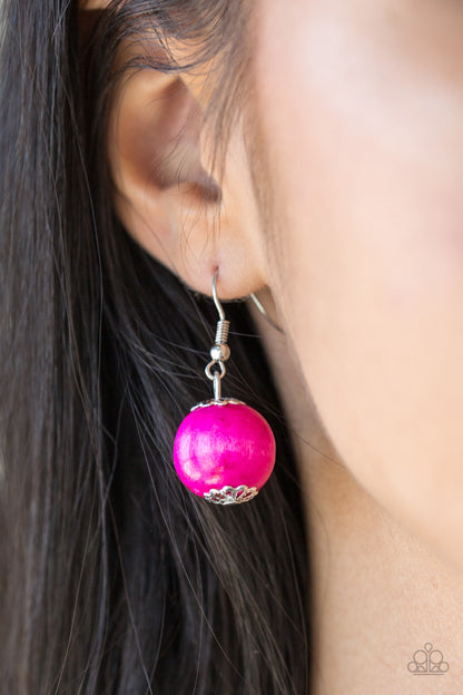 Cozumel Coast - Pink Wood Necklace 863
