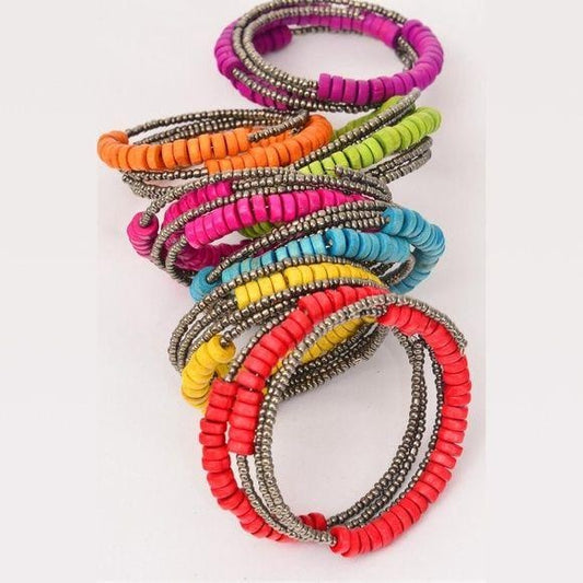Wooden Indian Sead Bead Bracelets