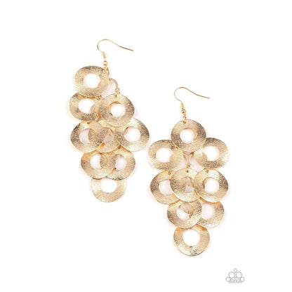 Scattered Shimmer - Gold Earrings 714